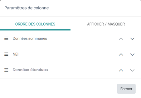 Cliquez pour agrandir Paramètres de la grille